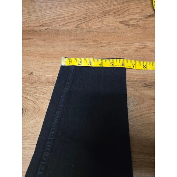 Vintage Levi's 501 Womens Jeans 9 Short Black Dark Wash Relax Fit Tapered Leg - Picture 12 of 13